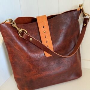 Lamb Leather Goods Full Grain Leather Bucket